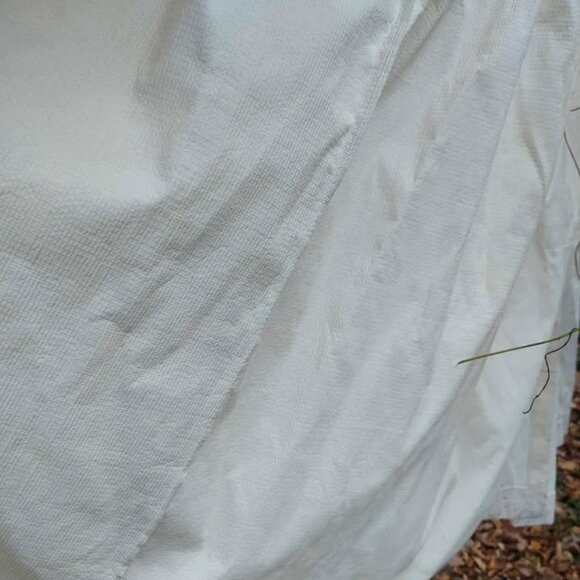 Vintage retro 1970s textured lined curtain panels - each panel is 38"W x 44"L - Picture 3 of 6